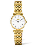 Buy Shop Longines La Grande Classique De Longines White Dial Gold Steel Strap Watch for Women - L4.209.2.11.8 USA Online