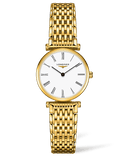 Longines La Grande Classique De Longines White Dial Gold Steel Strap Watch for Women - L4.209.2.11.8