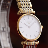 Longines La Grande Classique White Dial Two Tone Mesh Bracelet Watch for Women - L4.209.2.12.7