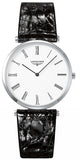 Buy Shop Longines La Grande Classique De Longines White Dial Black Leather Strap Watch for Women - L4.755.4.11.2 USA Online
