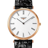 Buy Shop Longines La Grande Classique De Longines White Dial Black Leather Strap Watch for Women - L4.755.1.91.2 USA Online