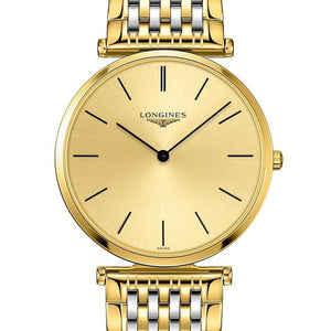 Buy Shop Longines La Grande Classique De Longines Gold Dial Two Tone Mesh Bracelet Watch for Women - L4.755.2.32.7 USA Online