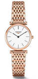 Longines La Grande Classique White Dial Rose Gold Mesh Bracelet Watch for Women - L4.209.1.92.8