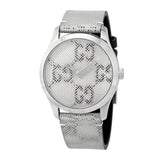 Buy Shop Gucci G Timeless Quartz Grey Dial Grey Leather Strap Watch For Men - YA1264058 USA Online