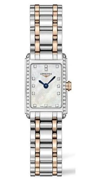 Buy Shop Longines Dolcevita Diamonds Mother of Pearl White Dial Two Tone Steel Strap Watch for Women - L5.258.5.89.7 USA Online