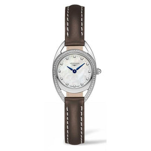Buy Shop Longines Equestrian Mother of Pearl Dial Brown Leather Strap Watch for Women - L6.136.0.87.2 USA Online