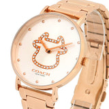 Buy Shop Coach Perry White Dial Rose Gold Steel Strap Watch for Women - 14503708 USA Online