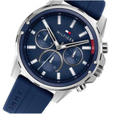 Buy Shop Tommy Hilfiger Mason Blue Dial Blue Rubber Strap Watch for Men - 1791791 USA Online