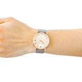Buy Shop Marc Jacobs Baker Rose Gold Dial Grey Leather Strap Watch for Women - MBM1400 USA Online