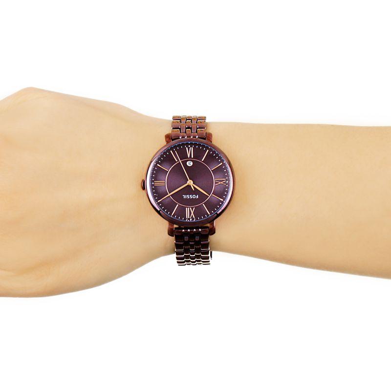 Buy Shop Fossil Jacqueline Brown Dial Brown Steel Strap Watch for Women - ES4100 USA Online