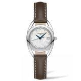 Buy Shop Longines Equestrian Mother of Pearl Dial Brown Leather Strap Watch for Women - L6.136.4.87.2 USA Online
