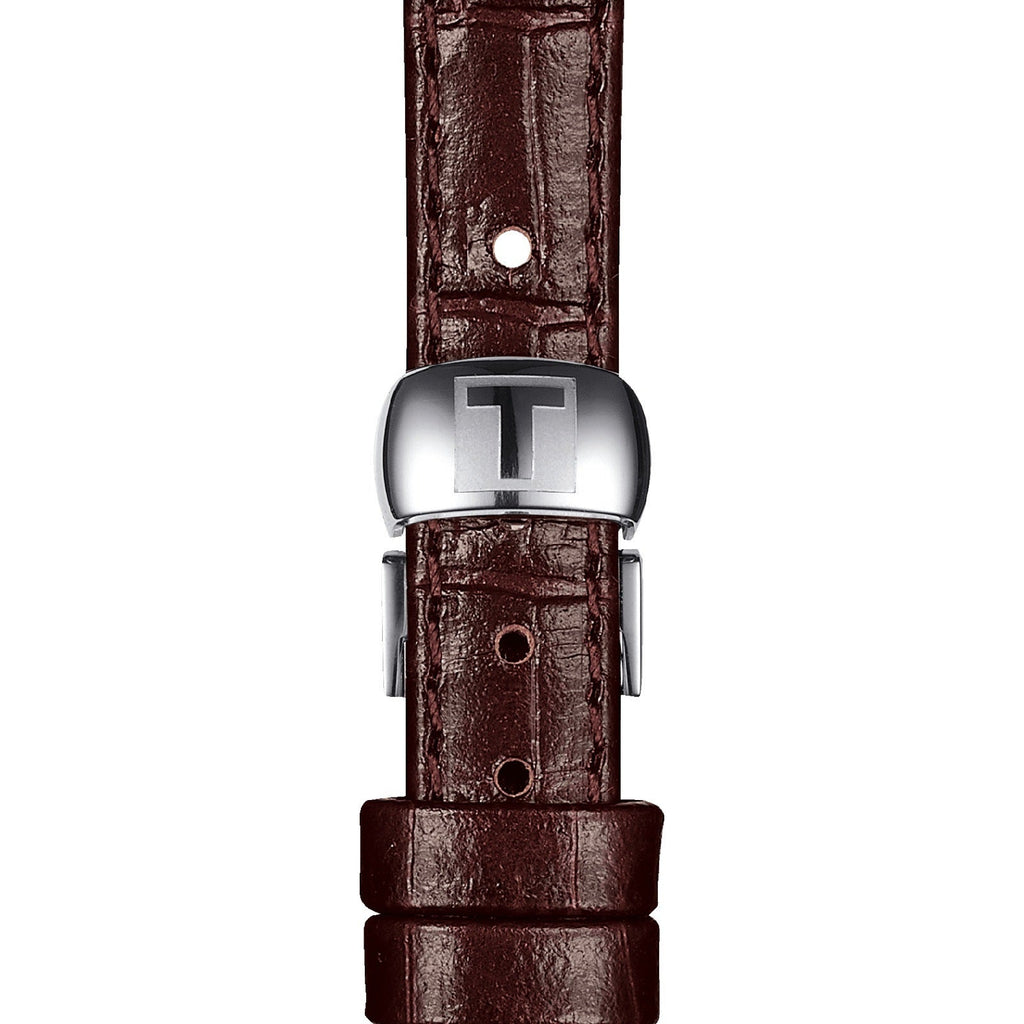 Buy Shop Tissot Le Locle Automatic Lady Silver Dial Brown Leather Strap Watch For Women - T41.1.113.77 USA Online