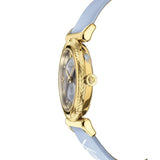 Buy Shop Versace V-Motif Grey Dial Blue Leather Strap Watch for Women - VERE00318 USA Online