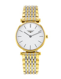 Longines La Grande Classique White Dial Two Tone Mesh Bracelet Watch for Women - L4.209.2.12.7