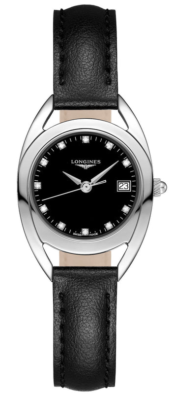 Buy Shop Longines Equestrian Quartz Diamond Black Dial Watch for Women - L6.136.4.57.0 USA Online