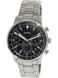 Buy Shop Fossil Goodwin Chronograph Black Dial Silver Steel Strap Watch for Men - FS5412 USA Online
