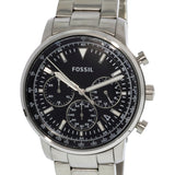 Buy Shop Fossil Goodwin Chronograph Black Dial Silver Steel Strap Watch for Men - FS5412 USA Online