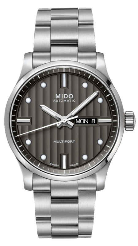 Buy Shop Mido Multifort Automatic Gray Dial Silver Steel Strap Watch For Men - M005.430.11.061.80 USA Online