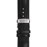 Mido Multifort Automatic Silver Dial Black Leather Strap Watch For Men - M005.430.16.031.80