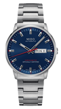 Mido Commander II Automatic Chronometer Blue Dial Silver Steel Strap Watch For Men - M021.431.11.041.00