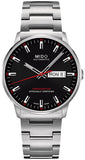 Mido Commander II Automatic Black Dial Silver Steel Strap Watch For Men - M021.431.11.051.00