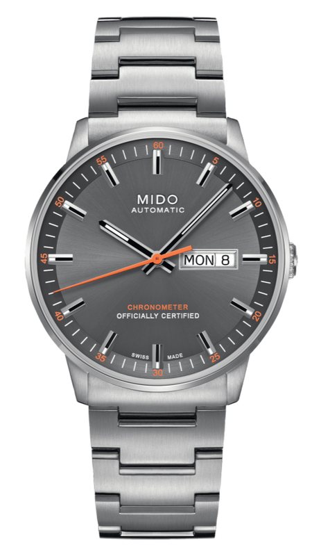 Buy Shop Mido Commander II Automatic Chronometer Grey Dial Silver Steel Strap Watch For Men - M021.431.11.061.01 USA Online