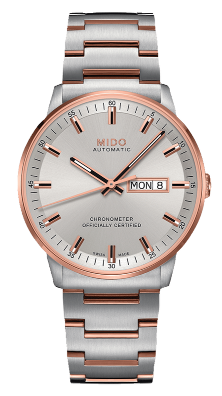 Buy Shop Mido Commander II Chronometer Automatic Silver Dial Two Tone Steel Strap Watch For Men - M021.431.22.031.00 USA Online