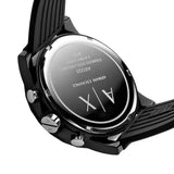 Buy Shop Armani Exchange Outerbanks Chronograph Black Dial Black Silicone Strap Watch For Men - AX1326 USA Online