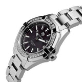 Buy Shop Tag Heuer Aquaracer Quartz Diamonds Black Dial Silver Steel Strap Watch for Women - WAY131P.BA0748 USA Online