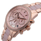 Buy Shop Michael Kors Ritz Chronograph Mother of Pearl White Dial Two Tone Steel Strap Watch For Women - MK6769 USA Online