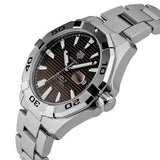 Buy Shop Tag Heuer Aquaracer Calibre 5 Automatic Sunray Brown Dial Silver Steel Strap Watch for Men - WAY2018.BA0927 USA Online