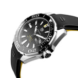 Buy Shop Tag Heuer Aquaracer Calibre 5 Automatic Black Dial Black Rubber Strap Watch for Men - WAY201A.FT6142 USA Online