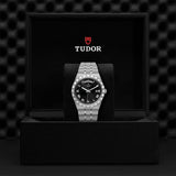 Tudor Royal Automatic Black Dial Silver Steel Strap Watch for Men - M28600-0003