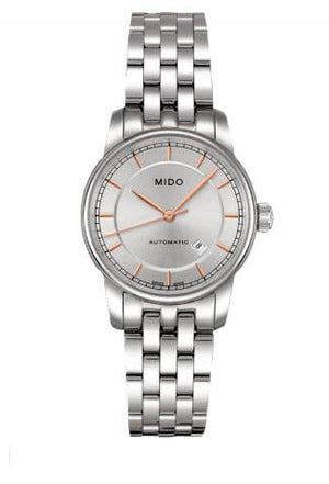 Buy Shop Mido Baroncelli III Automatic Silver Dial Silver Steel Strap Watch For Women - M7600.4.10.1 USA Online