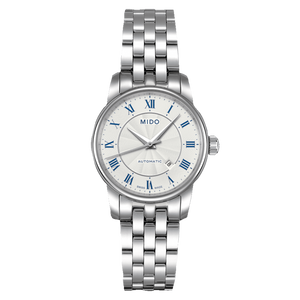 Buy Shop Mido Baroncelli III Automatic Silver Dial Silver Steel Strap Watch For Women - M7600.4.21.1 USA Online