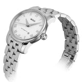 Mido Baroncelli III Automatic White Dial Silver Steel Strap Watch For Women - M7600.4.26.1