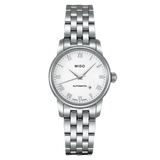 Mido Baroncelli III Automatic White Dial Silver Steel Strap Watch For Women - M7600.4.26.1