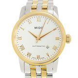 Mido Baroncelli III Automatic White Dial Two Tone Steel Strap Watch For Women - M7600.9.26.1