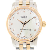 Buy Shop Mido Baroncelli III Automatic Mother of Pearl White Dial Two Tone Steel Strap Watch For Women - M7600.9.69.1 USA Online