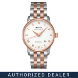 Mido Baroncelli Automatic White Dial Two Tone Steel Strap Watch For Women - M8600.9.N6.1