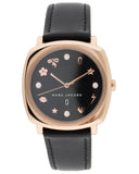 Buy Shop Marc Jacobs Mandy Black Dial Black Leather Strap Watch for Women - MJ1565 USA Online