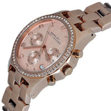 Buy Shop Marc Jacobs Henry Chronograph Rose Gold Dial Rose Gold Steel Strap Watch for Women - MBM3118 USA Online