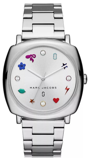 Marc Jacobs Mandy Silver Dial Silver Steel Strap Watch for Women - MJ3548