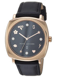 Buy Shop Marc Jacobs Mandy Black Dial Black Leather Strap Watch for Women - MJ1565 USA Online