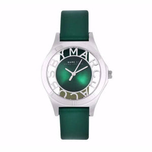 Buy Shop Marc Jacobs Henry Skeleton Green Dial Green Leather Strap Watch for Women - MBM1336 USA Online