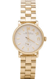 Buy Shop Marc Jacobs Baker White Dial Gold Steel Strap Watch for Women - MBM3247 USA Online
