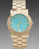 Buy Shop Marc Jacobs Amy Green Dial Gold Steel Strap Watch for Women - MBM8624 USA Online