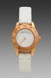 Marc Jacobs Blade Mini White Dial White Leather Strap Watch for Women - MBM1207