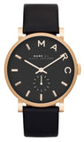 Buy Shop Marc Jacobs Baker Black Dial Black Leather Strap Watch for Women - MBM1269 USA Online
