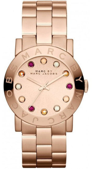 Buy Shop Marc Jacobs Amy Dexter Rose Gold Dial Rose Gold Steel Strap Watch for Women - MBM3216 USA Online